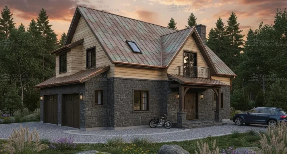 Проект Двухэтажный дом 14 на 10, 198 м2