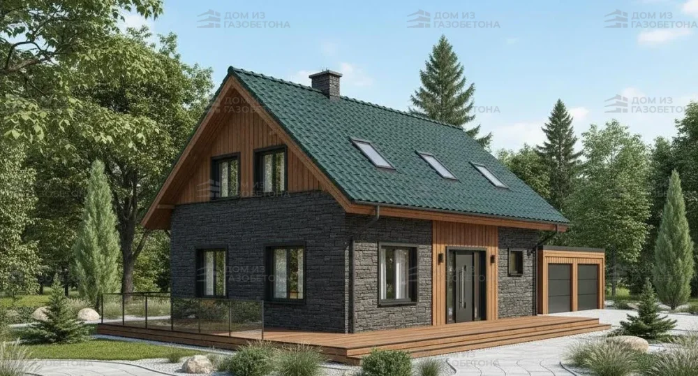 Проект Двухэтажный дом 16 на 12, 200 м2