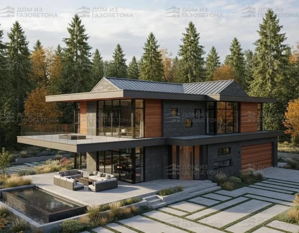 Проект Двухэтажный дом 21 на 17, 146 м2