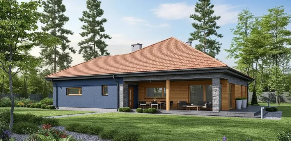 Проект Одноэтажный дом 16 на 18, 182 м2