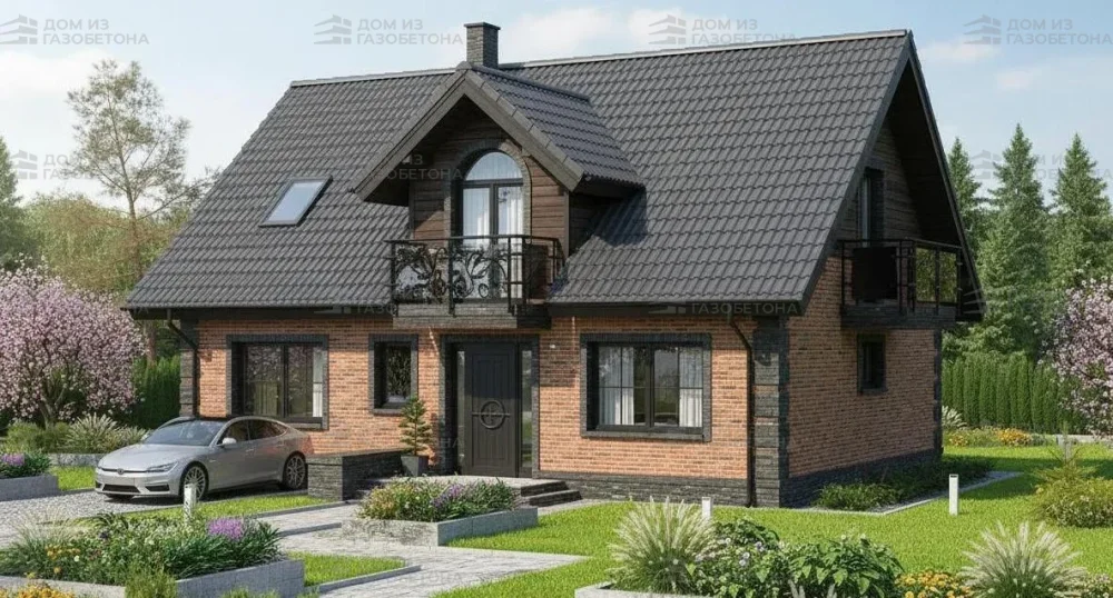 Проект Двухэтажный дом 11 на 11, 144 м2