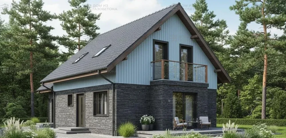 Проект Двухэтажный дом 13 на 9, 142 м2