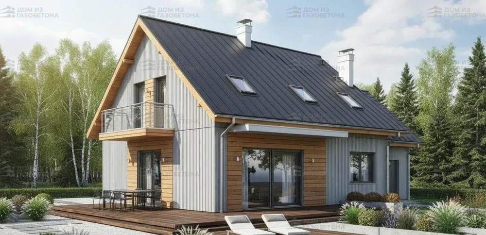 Проект Двухэтажный дом 14 на 10, 167 м2