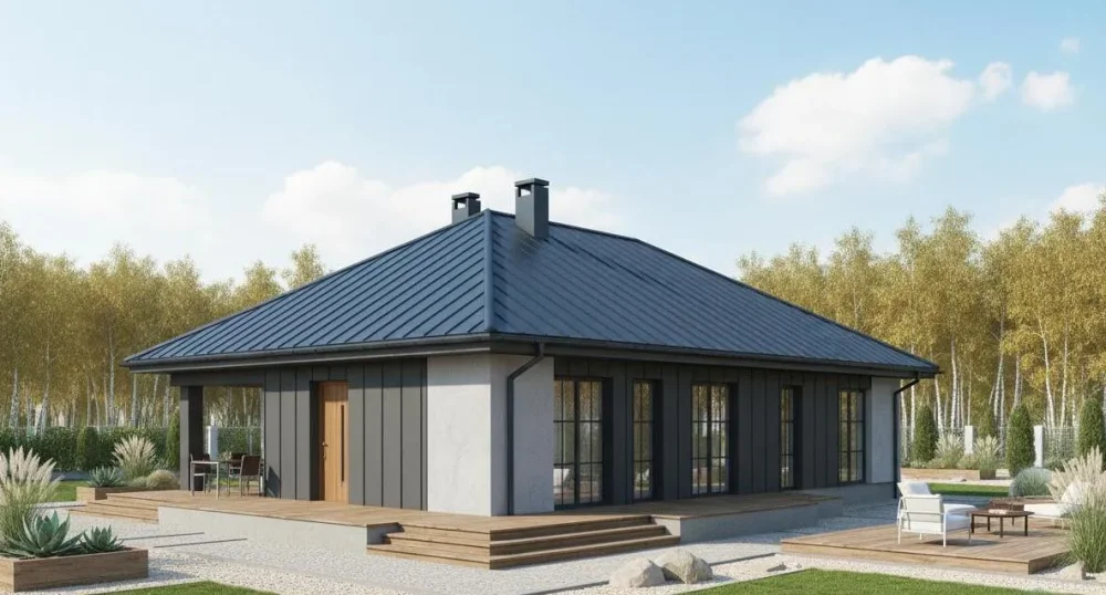 Проект Одноэтажный дом 16 на 13, 129 м2