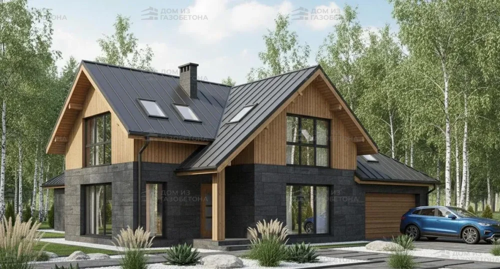 Проект Двухэтажный дом 14 на 14, 175 м2