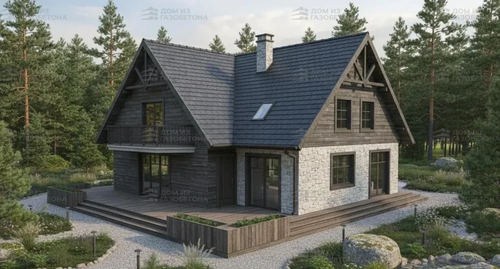 Проект Двухэтажный дом 13 на 9, 183 м2