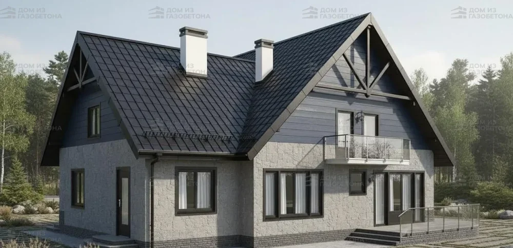 Проект Двухэтажный дом 16 на 10, 224 м2