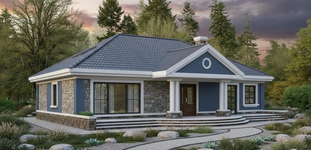 Проект Двухэтажный дом 17 на 17, 241 м2