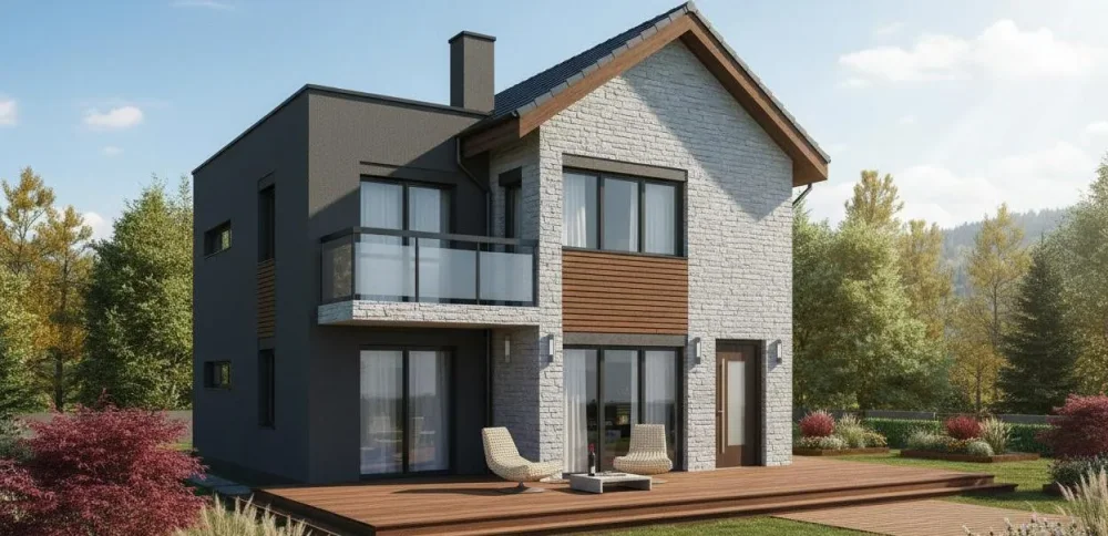 Проект Двухэтажный дом 8 на 15, 159 м2