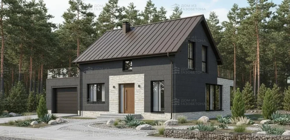 Проект Двухэтажный дом 14 на 11, 159 м2