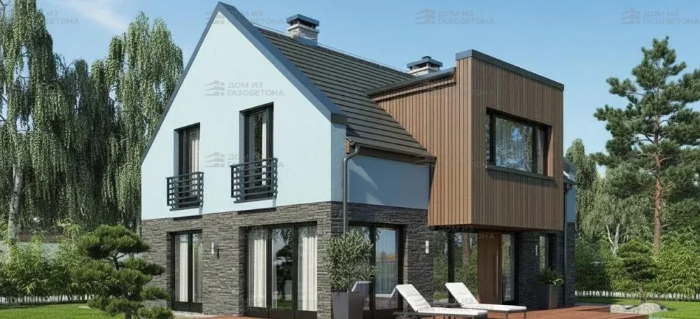 Проект Двухэтажный дом 10 на 15, 211 м2